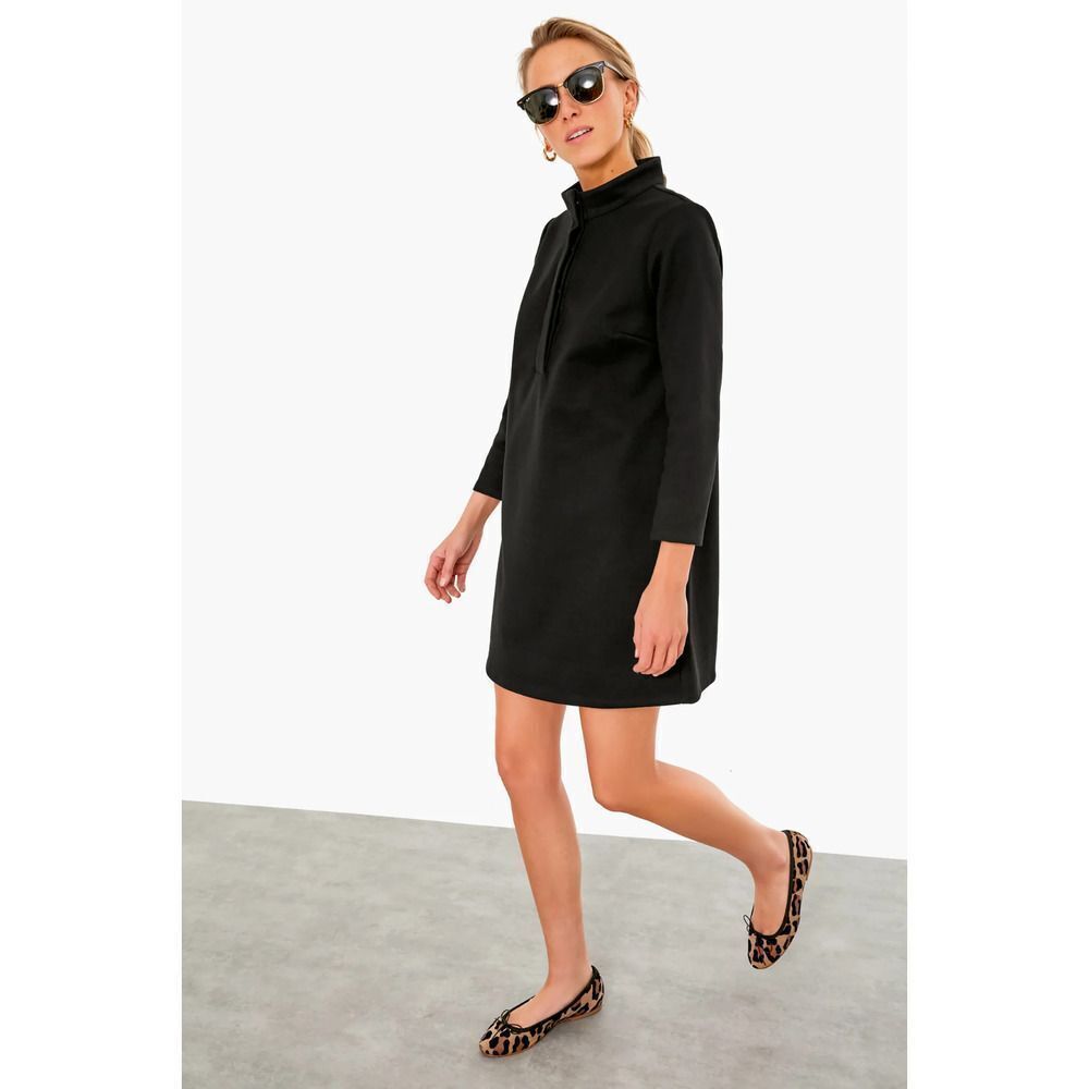 Elegant Tuckernuck Black Avery High Neck Dress Size XL Heavy Knit Mini